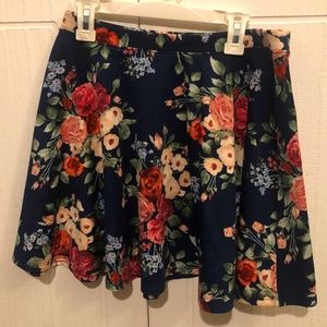 Floral flare skirt